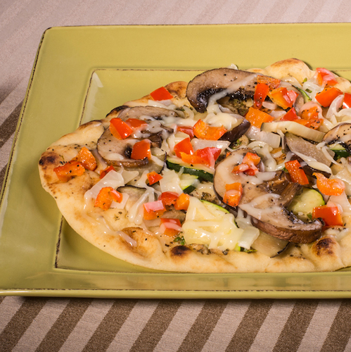 Grilled & Roasted Vegetables on Flatbread